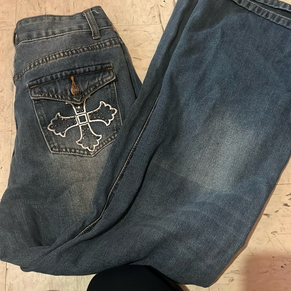 Size medium high waisted flaire jeans